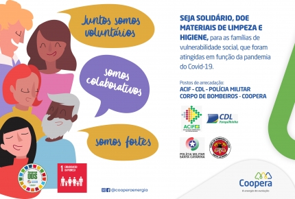 COOPERA apoia campanha beneficente promovida pelo DEL de Forquilhinha