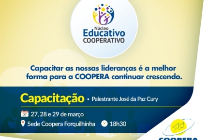 COOPERA abre inscrições para o Núcleo Educativo Cooperativo