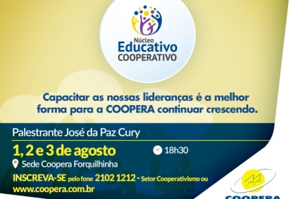 Inscrições para o Núcleo Educativo Cooperativo podem ser feitas até segunda